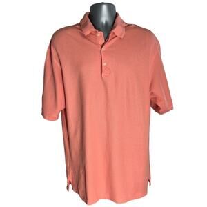 Ping Three Button Front Short Sleeve Pima Cotton Performance Golf Polo Size L